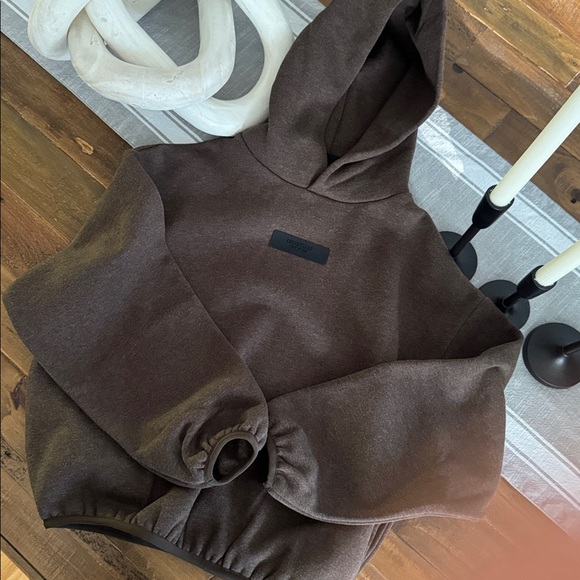 ESSENTIALS Fear Of God Brown Hoodie 8 - Picture 4 of 4